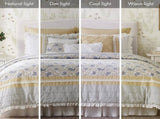 9 Piece Cotton Percale Comforter Set Yellow Queen B03597196
