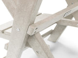Harbor Point Fully Assembled All-Weather Recycled HDPE Outdoor Folding Bar Stool, Ivory B2745P409651