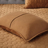 3 Piece Velvet Quilt Set Rust Full/Queen B03597648