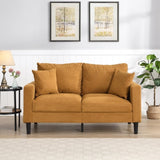 57 " High Resilience Loveseat Sofa, Wooden Frame 2 Seat Sofa, Comfy , Small Space Saving Modern W311P221206