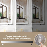 24x32" Black Tempered MirrorDual LED Light StripsFront and Back Lighting T3177P320573