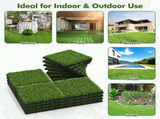 30 PCS 12" x 12 Interlocking Artificial Grass Tiles 98031228