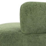 Shep 36" Curved Dog Sofa Bed Medium Moss Green Fleeced Teddy B2719P320242