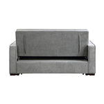 ZUN Modern Home Furniture Solid Wood Frame Sofa with Pull-Out Bed Gray Fabric Upholstered 2x Pillows B011125789