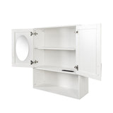 Bathroom Mirror Cabinet - Two Door Wall Cabinet Bathroom Vanity Mirror Cabinet with Facial Tissues W331P279735