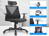 Ergonomic Office Chair with Adjustable Headrest and Armrest, Mesh Swivel Desk Chair with Storage 99856926