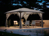 Patio Gazebo 10'x10', Outdoor Duty Party Tent Shelter With Double Roofs, Oxford Fabric Mosquito 60882905