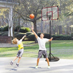 ZUN Portable Basketball Hoop System Stand Height Adjustable 7.5ft - 9.2ft with 32 Inch Backboard and 18664402