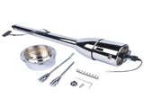 32" Steering Column Tilt Street Rod Floor Shift with Wheel Adapter No Key Chrome 25399086
