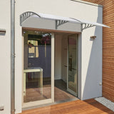 HT-200 x 100 Household Application Door Window Rain Cover Eaves Canopy Silver 52463595