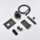 Modern Style matte black Wall Mount Tub Filler Bathroom Bathtub Faucet Shower Set W121984826