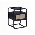 ZUN Metal Frame Accent Table in Black Finish B016P257184