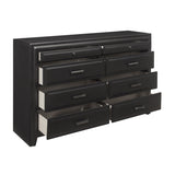 ZUN Modern Style 8-Drawers Dresser 1pc Espresso Finish Wooden Bedroom Furniture Home B011P222851