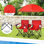 ZUN Outdoor camping chair with umbrella 10965306