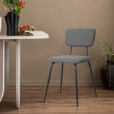 Set of 4 Modern Padded Dining Chairs for Kitchen Bar Office Chair, Grey 70740742