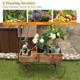 Wooden plant frame with wheels, Brown planting pot 65077135