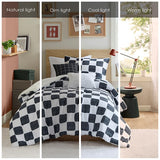 Full/Queen Checkered Comforter Set B035P203268