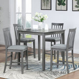 Wooden Dining Square Table, Kitchen Table for Small Space, 4 Person Counter Height Table, Gray,
ONLY W1998126370