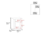 FURNITURE Vega Side Table in melamine with open storage,Onix and White 83083392