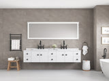 96 x 36 Inch LED Bathroom Mirror with Front and Backlight, Wall Mounted Vanity Mirror, Anti-Fog, W2287P281174
