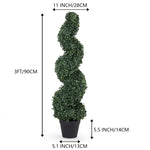 ZUN Artificial Spiral Tree Artificial Bonsai Topiary Tree Faked Potted plants Wholesale Garden W2945P220399