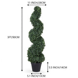 ZUN Artificial Spiral Tree Artificial Bonsai Topiary Tree Faked Potted plants Wholesale Garden W2945P220399