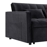 ZUN 54inch adjustable backrest sofa or sofa bed,
futon sofa with double armrest and pouch,
Variable bed W1410P251902