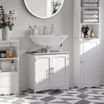 ZUN Pedestal Sink Storage Cabinet, Under Sink Cabinet with Double Doors, White-AS 93384625