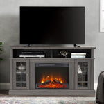 ZUN 23 inch electric fireplace insert, cost-effective heater with log set & realistic flame, overheating W1769P172914