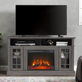 ZUN 23 inch electric fireplace insert, cost-effective heater with log set & realistic flame, overheating 67148146