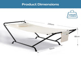 Freestanding Hammock with Stand, 600LBS Heavy Duty Outdoor Hammock Bed with Soft Pillow & Storage 99562261