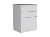 Dresser 43"H, Jewelry Box, Mirror, Single Door Cabinet, Two Drawers, White B097132972
