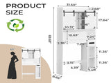 Toilet Cabinet has 2 Doors and Contains a 2-Tiered Bathroom cabinet with Side Storage Rack and 57774975