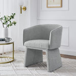 ZUN Modern style simple and elegant chair, grey leisure chair, suitable for dining/bedroom/living W487P186355