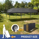 10x30ft Outdoor Pop Up Canopy, Portable Instant Canopy Tent for Outdoor Events Party Wedding 46161399