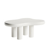 ZUN 39.4" Cloud Coffee Table, Cute Cream Coffee Table with 4 Solid Legs, Modern Carton Center Table for W2853P228927