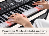 61 Key Beginner Piano Keyboard Electric Keyboard Kit with Adjustable Stand and Stool 04019248