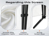 3-Fold Foldable Screen 160g Plastic Feet Polyester Fabric Carbon Steel Frame Room Divider 6FT 09706590