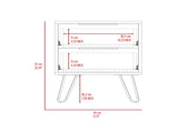 Light Oak 2-Drawer Rectangle Nightstand B06280317