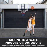 Wall-mounted basketball hoop, 35 x 24 inches shatterproof back, folding hoop, durable hoop and W1408P272360