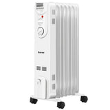 1500W Electric Space Heater - 3 Heating Modes, Silent Operation, Wheel & Handle for Easy Movement, 26901798