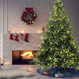 Artificial 5ft Green Christmas Tree with 1419 PE/PVC Mixed Branch Tips, 300L warm white led, Steel 42598236