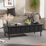 U-Can Lift-Top Coffee Table with 2 Drawers, Modern Space Saving Center Table with N724P292514B