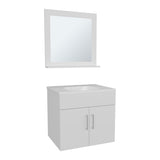 Blake Bathroom Mirror Cabinet with Two Interior Shelves, Wall-Mounted Storage White B070P316863