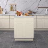 27"in W x 24"in D x 34.5"in H in Antique White Plywood Ready to Assemble Kitchen Base Cabinet T3210P296356