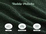 Soft Teddy Fabric Boneless Sofa,No Assembly Required Streamlined Design,Anti-Slip Design 32D High W714P357241