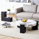 ZUN The detachable double-decker coffee table, the stylish is more precious, and the detachable W1151P184831