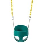 ZUN EVA+ Iron Swing + Hanging basket swing combination Green Baby Swing 82384570