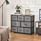 3-layer fabric drawer cabinet with 8 drawers in dark gray 71518239
