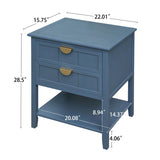 2 Drawer Side table,American style, End table,Suitable for bedroom, living room, study W688119115